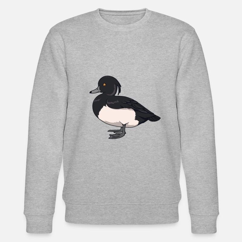 Zeichnung einer Reiherente - Stanley/Stella Unisex Bio-Sweatshirt CHANGER  - Grau meliert