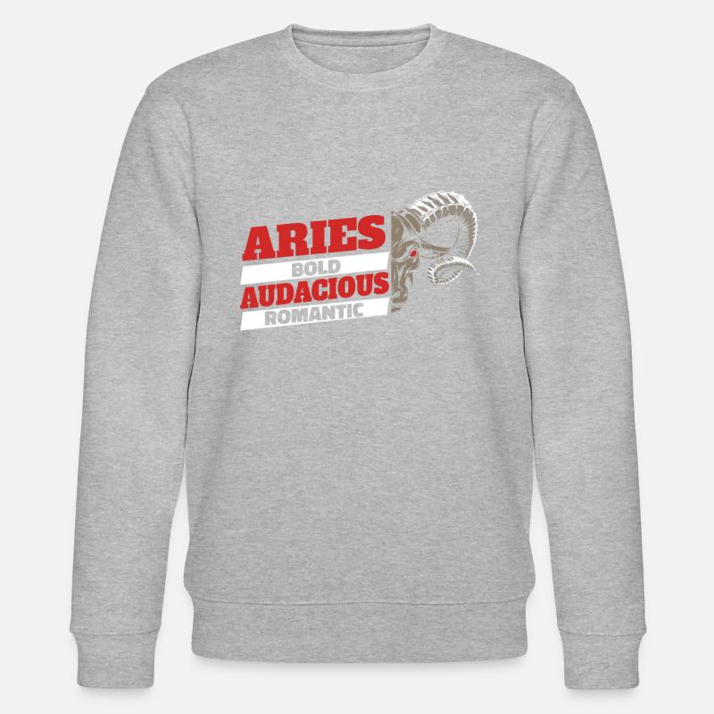 Widder Sternzeichenmerkmale - Stanley/Stella Unisex Bio-Sweatshirt CHANGER  - Grau meliert