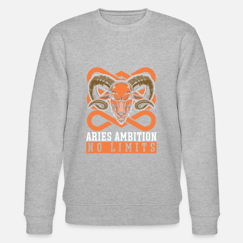 Widder Sternzeichen - Stanley/Stella Unisex Bio-Sweatshirt CHANGER  - Grau meliert