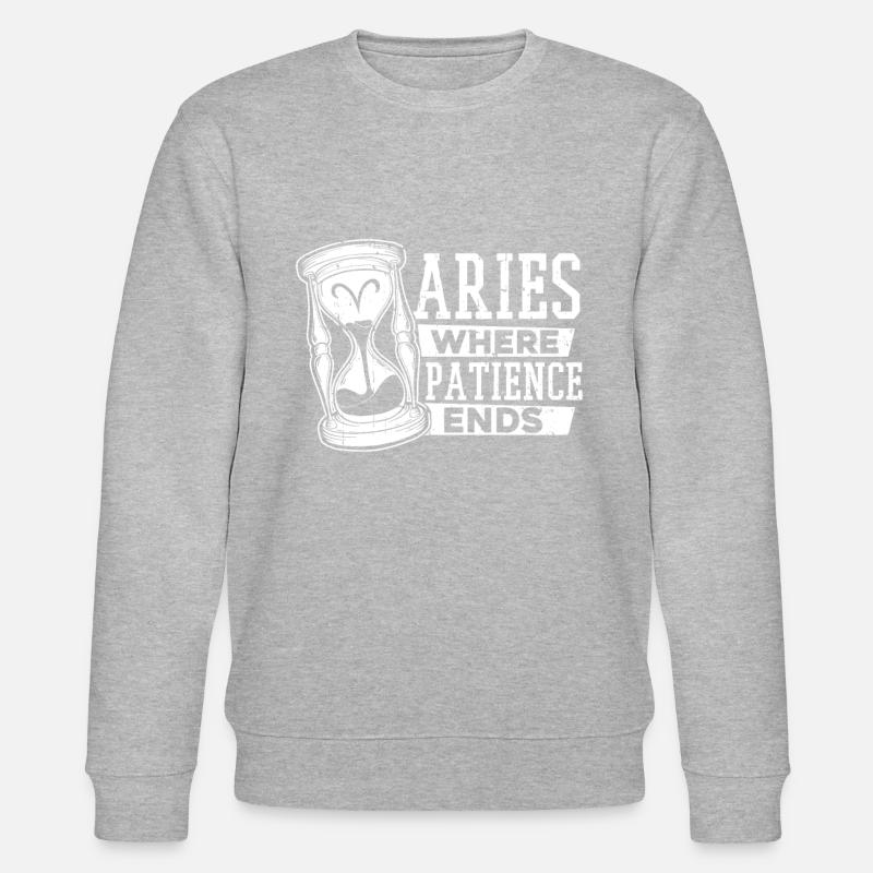 Widder Astrologie - Stanley/Stella Unisex Bio-Sweatshirt CHANGER  - Grau meliert