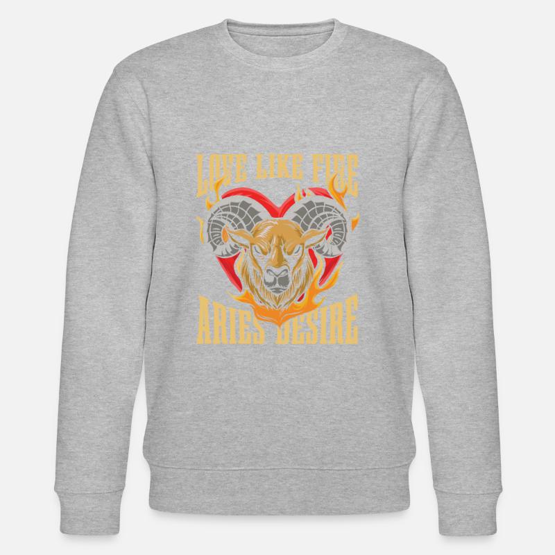 Widder Feuerliebe - Stanley/Stella Unisex Bio-Sweatshirt CHANGER  - Grau meliert