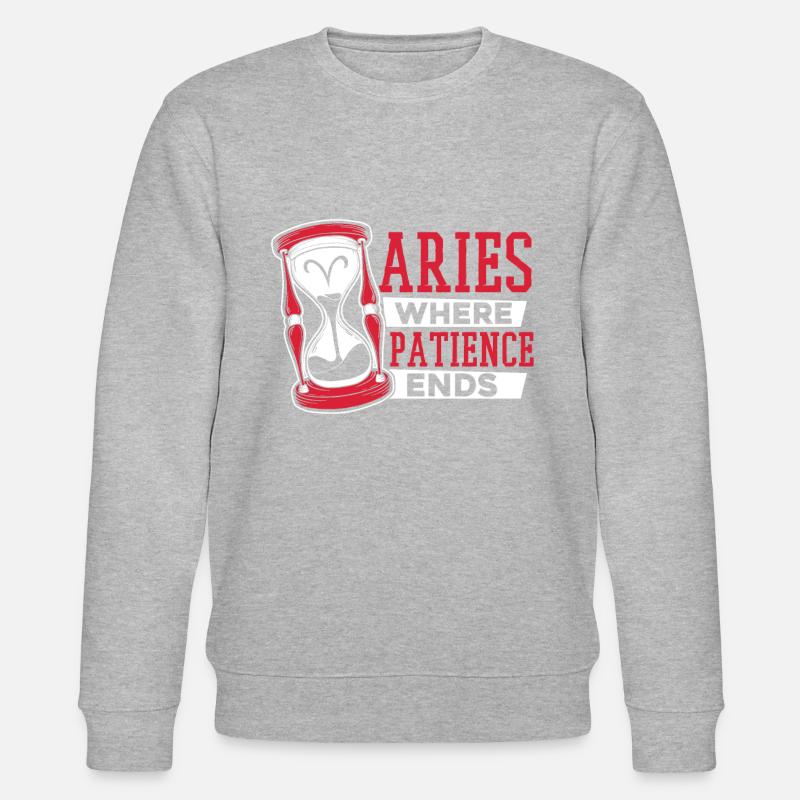 Widder Astrologie - Stanley/Stella Unisex Bio-Sweatshirt CHANGER  - Grau meliert