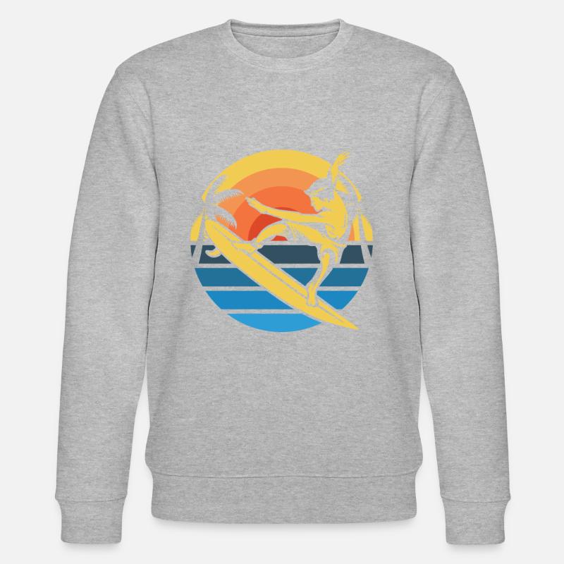 Surfer Surfen - Stanley/Stella Unisex Bio-Sweatshirt CHANGER  - Grau meliert