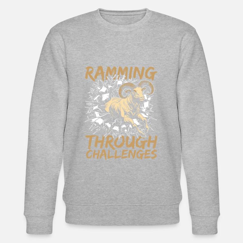 Aries Animal Aries - Stanley/Stella CHANGER Unisex Organic Sweatshirt - heather grey