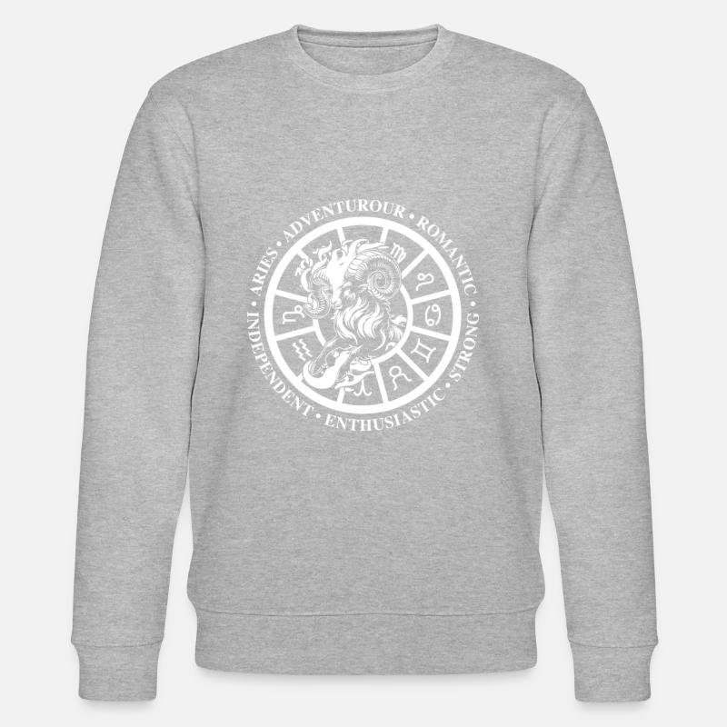 Widder Sternzeichenmerkmale - Stanley/Stella Unisex Bio-Sweatshirt CHANGER - Grau meliert