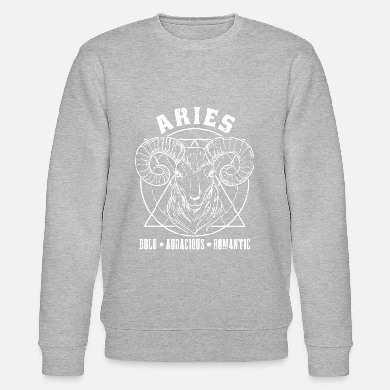 Widder Sternzeichenmerkmale - Stanley/Stella Unisex Bio-Sweatshirt CHANGER  - Grau meliert