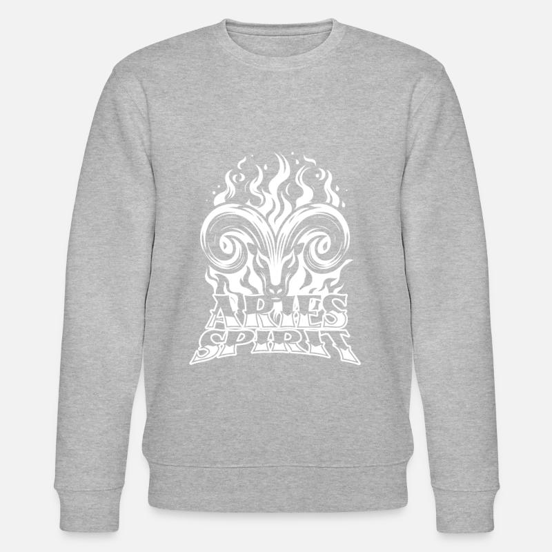Widder Feuergeist - Stanley/Stella Unisex Bio-Sweatshirt CHANGER  - Grau meliert