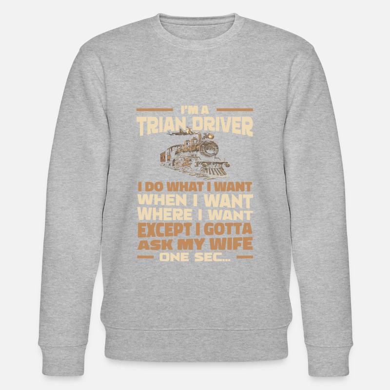 Train Driver Train Driver - Stanley/Stella CHANGER Unisex Organic Sweatshirt - heather grey