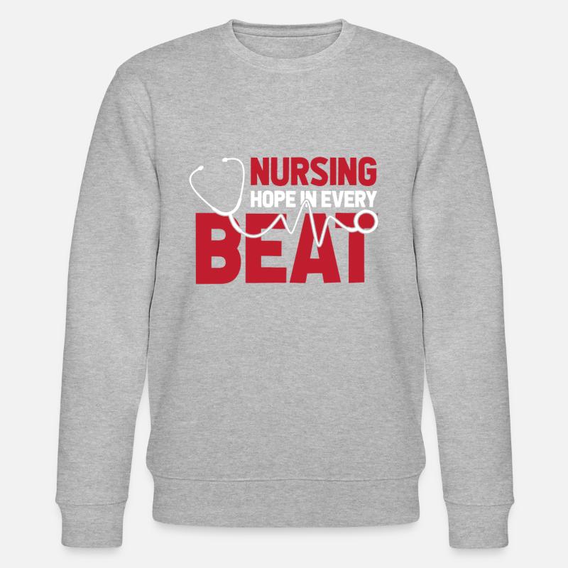 ECG de l’infirmière - Sweat bio CHANGER Stanley/Stella Unisexe - gris chiné