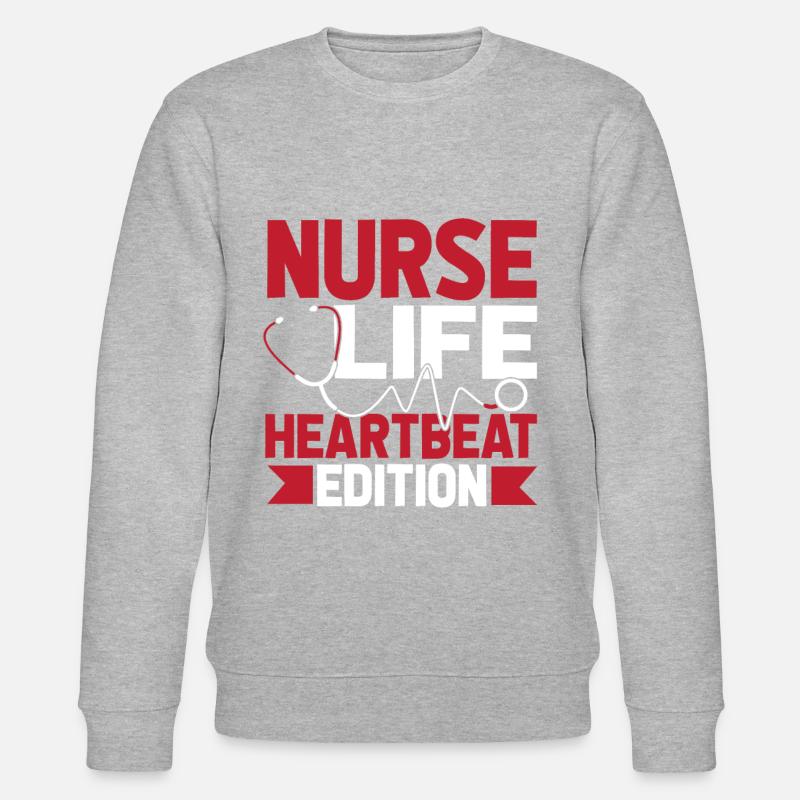 ECG de l’infirmière - Sweat bio CHANGER Stanley/Stella Unisexe - gris chiné