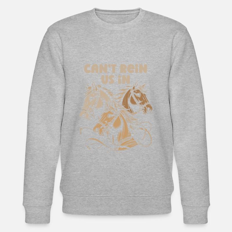 Pferd Reitsport - Stanley/Stella Unisex Bio-Sweatshirt CHANGER  - Grau meliert