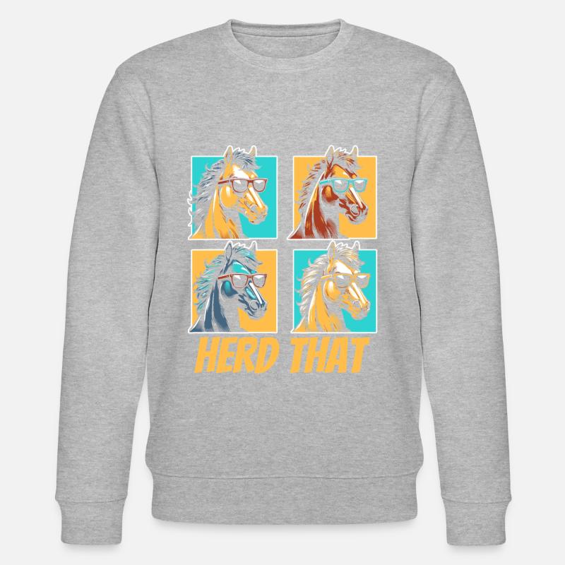 Pferd Reitsport - Stanley/Stella Unisex Bio-Sweatshirt CHANGER  - Grau meliert