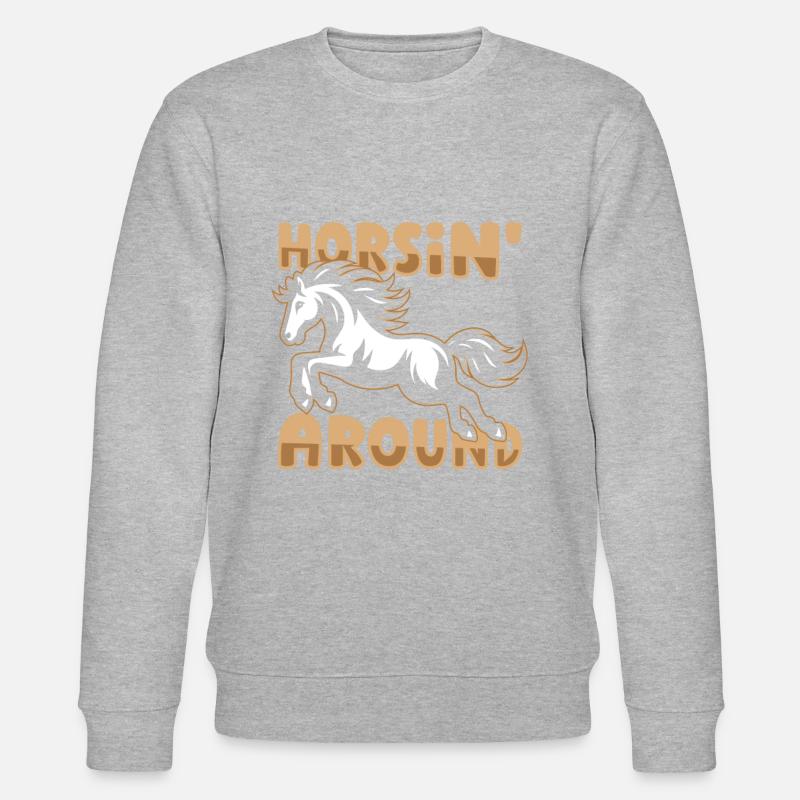 Pferd Reitsport - Stanley/Stella Unisex Bio-Sweatshirt CHANGER  - Grau meliert