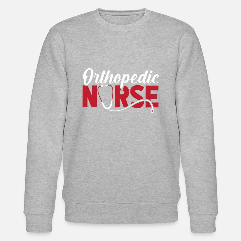 Krankenschwester Knochen Orthopedic Nurse - Stanley/Stella Unisex Bio-Sweatshirt CHANGER  - Grau meliert