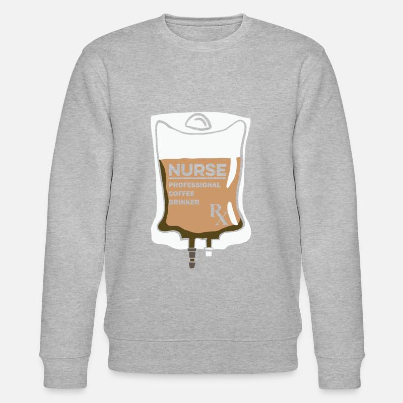 Krankenschwester Kaffee - Stanley/Stella Unisex Bio-Sweatshirt CHANGER  - Grau meliert