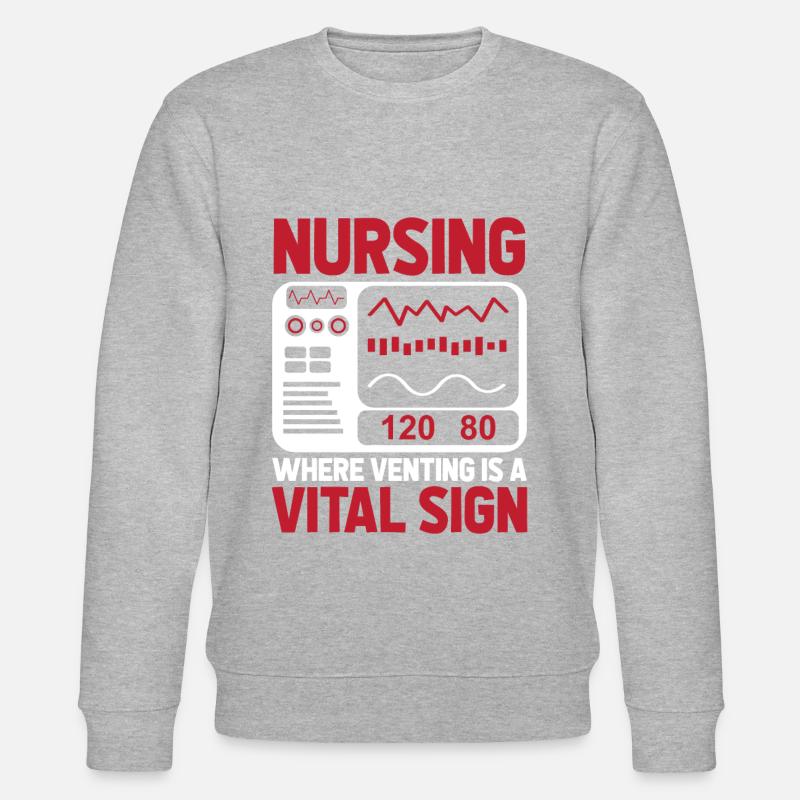 Krankenschwester - Stanley/Stella Unisex Bio-Sweatshirt CHANGER  - Grau meliert