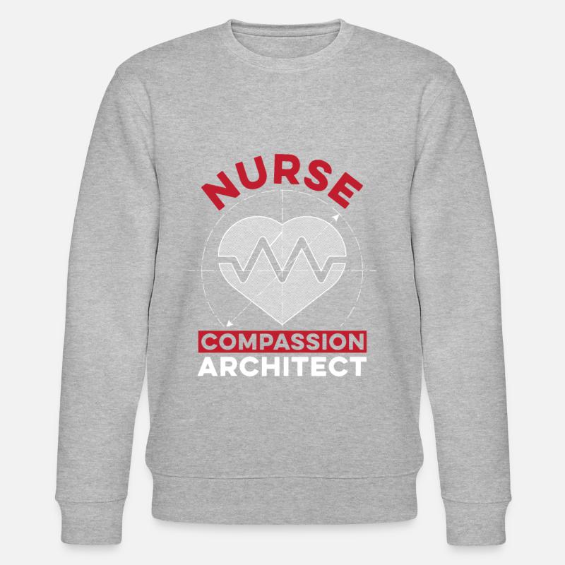 Krankenschwester Entwurf - Stanley/Stella Unisex Bio-Sweatshirt CHANGER  - Grau meliert
