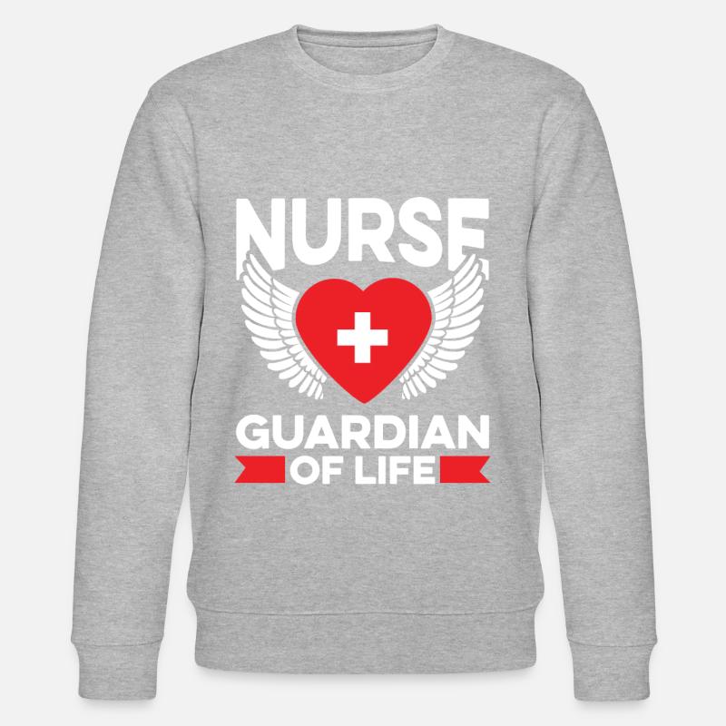 Krankenschwester Engel Spirituell - Stanley/Stella Unisex Bio-Sweatshirt CHANGER - Grau meliert