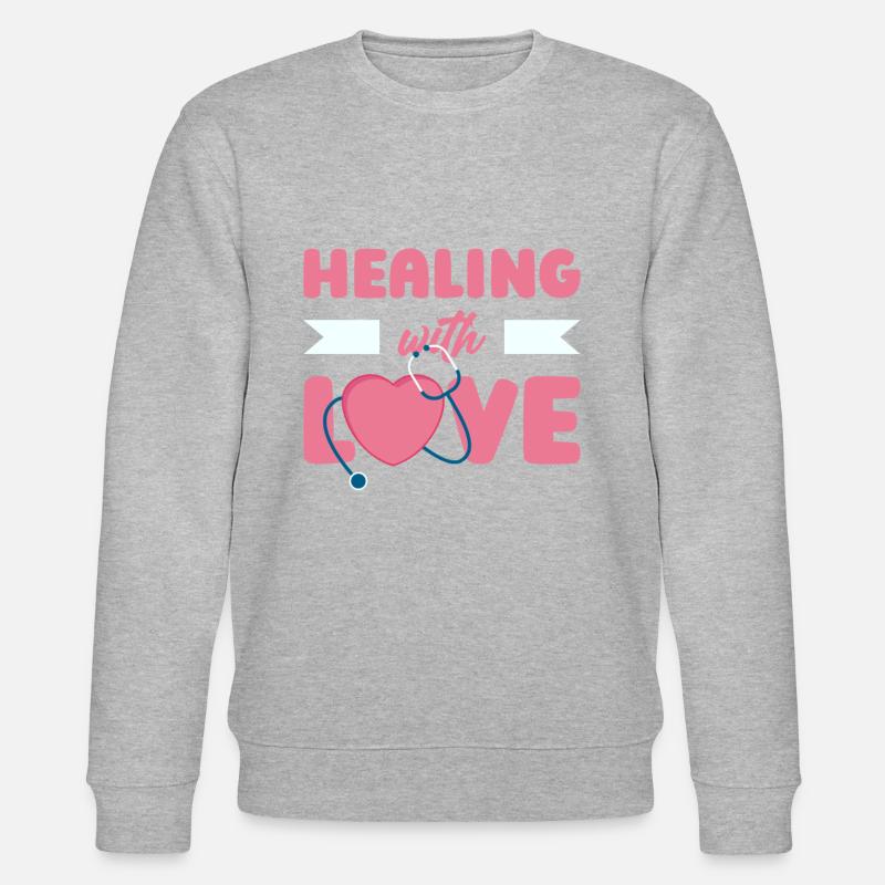 Krankenschwester - Stanley/Stella Unisex Bio-Sweatshirt CHANGER  - Grau meliert