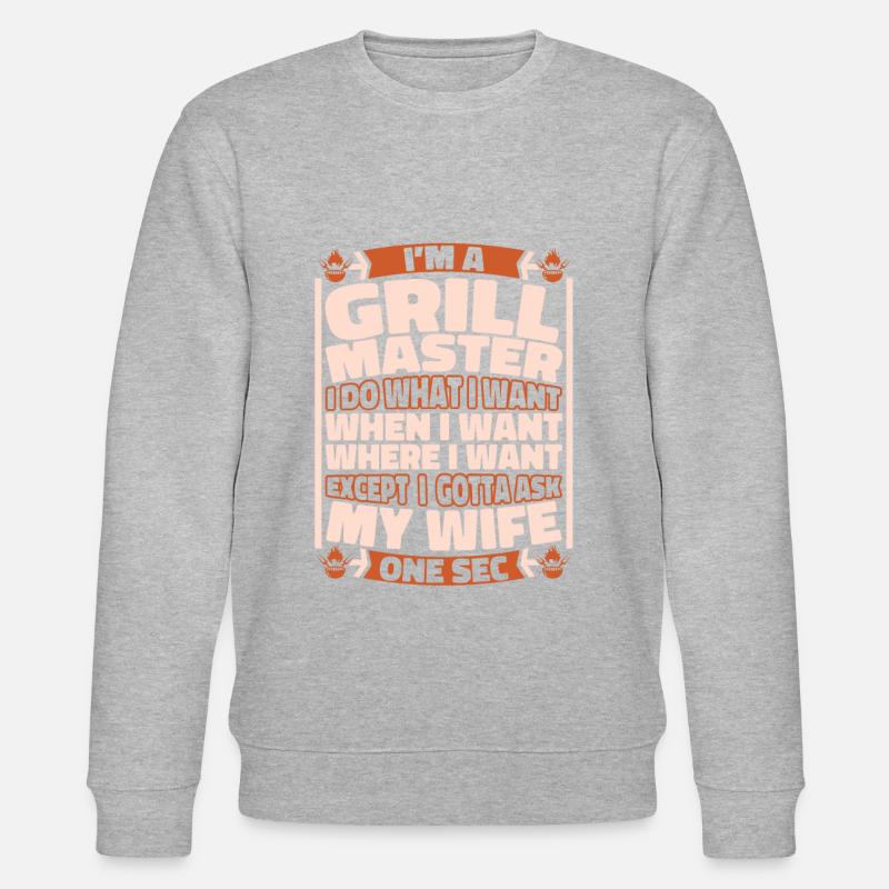 Bbq Grillen - Stanley/Stella Unisex Bio-Sweatshirt CHANGER - Grau meliert