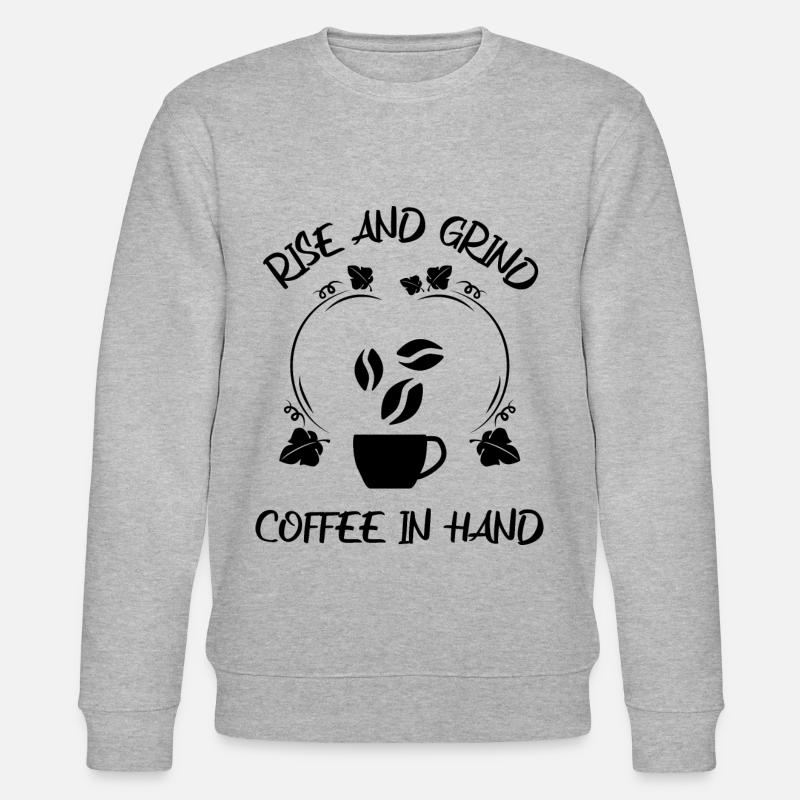 Kaffee Espresso Käffchen - Stanley/Stella Unisex Bio-Sweatshirt CHANGER  - Grau meliert