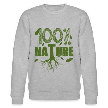 100% Nature ! Aimer et protéger la nature ! - Sweat bio CHANGER Stanley/Stella Unisexe - gris chiné - Devant - Nik (191cm) & Marisol (170cm)