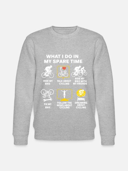 Cyclist cycling passion cycling humour gift - Stanley/Stella CHANGER Unisex Organic Sweatshirt - heather grey