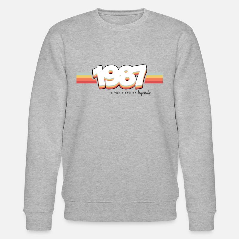 1987 Die Geburt der Legenden - Stanley/Stella Unisex Bio-Sweatshirt CHANGER  - Grau meliert