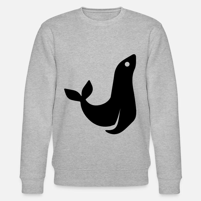 seehund tier - Stanley/Stella Unisex Bio-Sweatshirt CHANGER  - Grau meliert