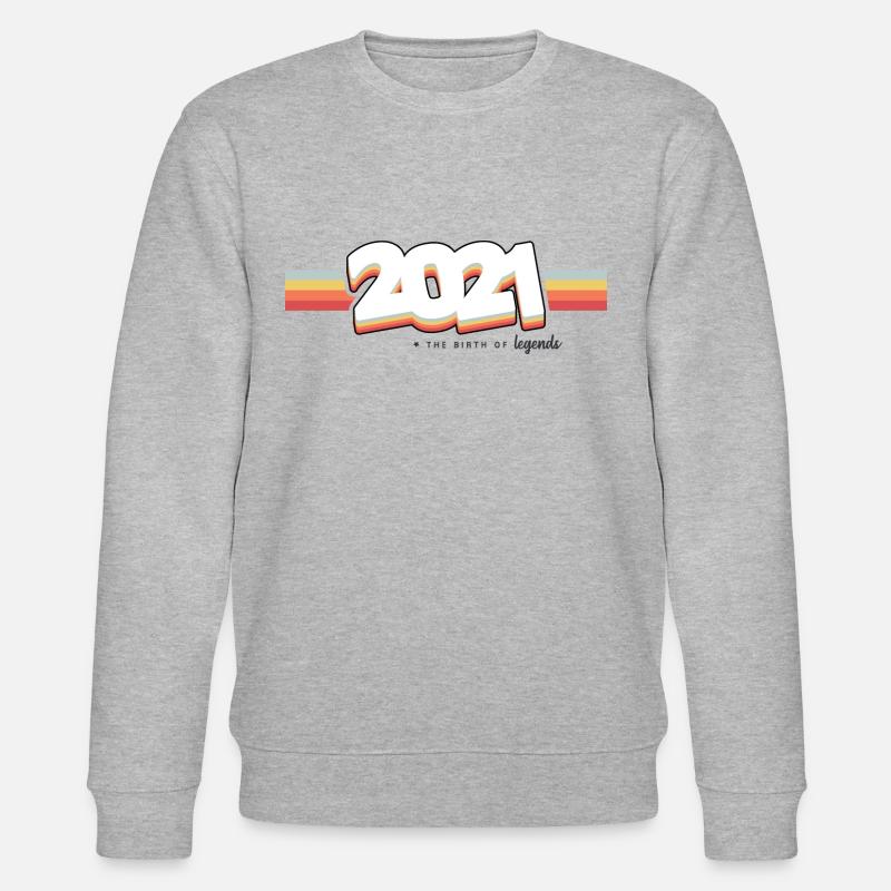 2021 Die Geburt der Legenden - Stanley/Stella Unisex Bio-Sweatshirt CHANGER  - Grau meliert