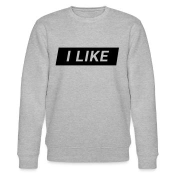 I like gefällt mir - Stanley/Stella Unisex Bio-Sweatshirt CHANGER  - Grau meliert - Vorne - Nik (191cm) & Marisol (170cm)