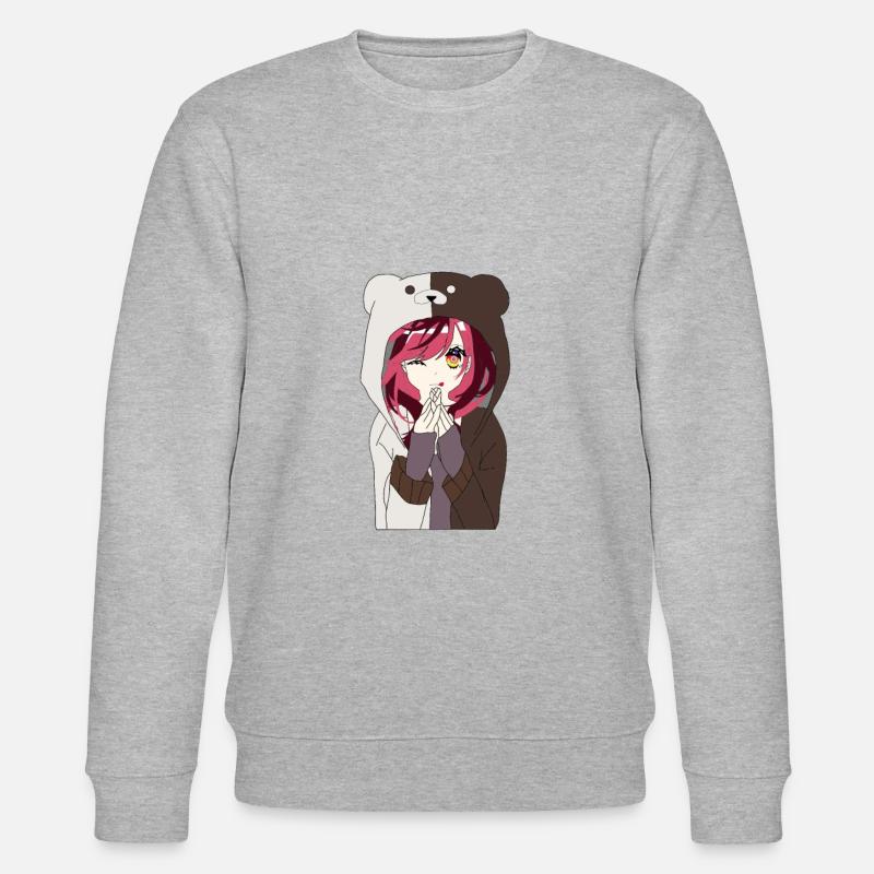 Anime Kapuze - Stanley/Stella Unisex Bio-Sweatshirt CHANGER  - Grau meliert