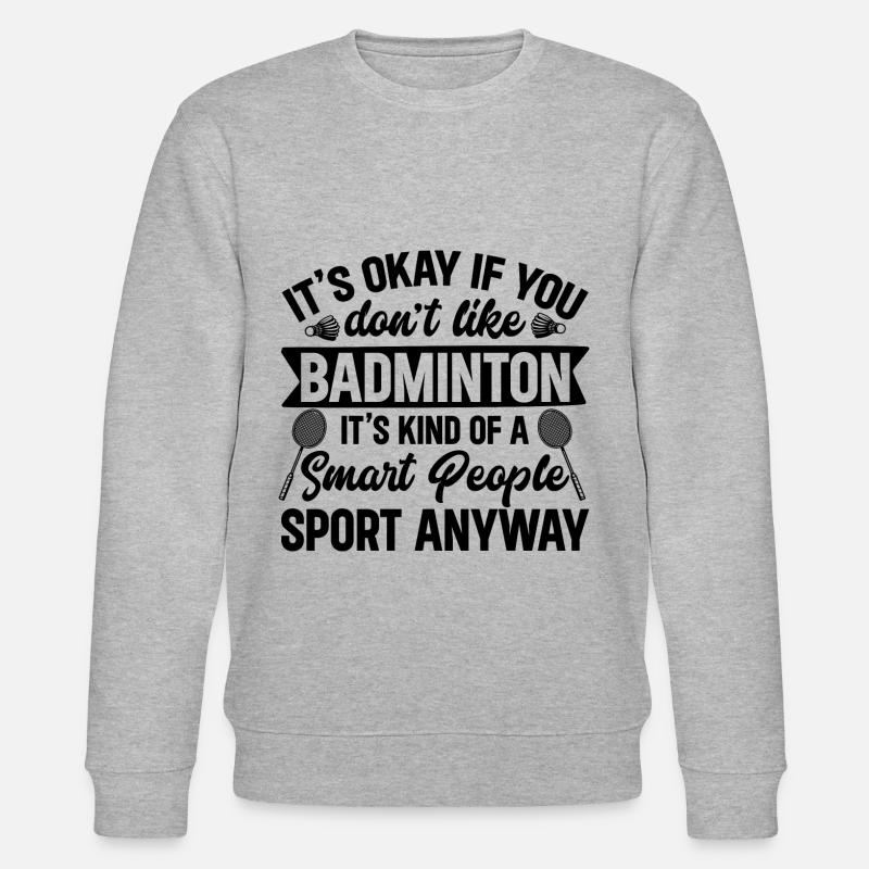 Badminton Federball Evolution Badmintonspieler - Stanley/Stella Unisex Bio-Sweatshirt CHANGER  - Grau meliert