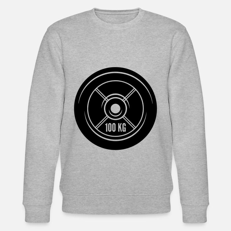 poids d'icône haltère - Sweat bio CHANGER Stanley/Stella Unisexe - gris chiné
