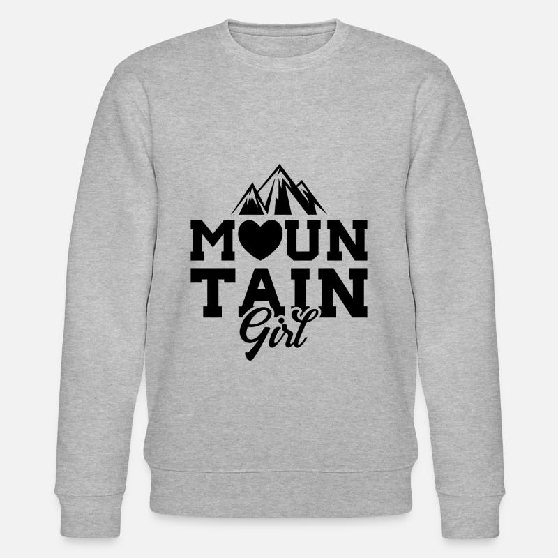 Berg Mädchen Liebe Herz - Stanley/Stella Unisex Bio-Sweatshirt CHANGER  - Grau meliert