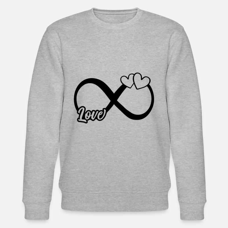 amour symbole infini infini - Sweat bio CHANGER Stanley/Stella Unisexe - gris chiné