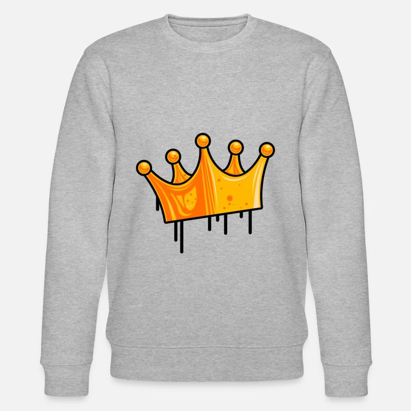 crown icon comic gold king - Stanley/Stella CHANGER Unisex Organic Sweatshirt - heather grey