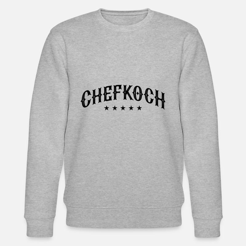 Chefkoch Kochen Sterne Koch - Stanley/Stella Unisex Bio-Sweatshirt CHANGER  - Grau meliert