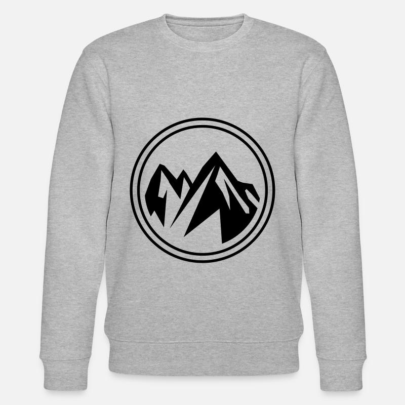 Mountains Nature Icon Mountains - Stanley/Stella CHANGER Unisex Organic Sweatshirt - heather grey