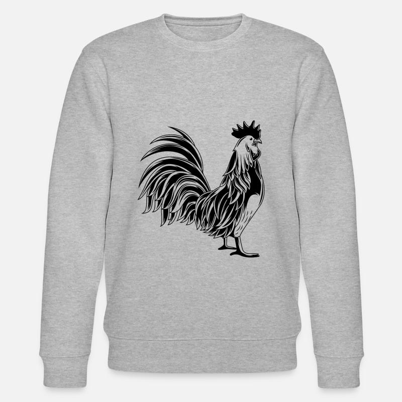 Hahn Gockel Tier - Stanley/Stella Unisex Bio-Sweatshirt CHANGER  - Grau meliert