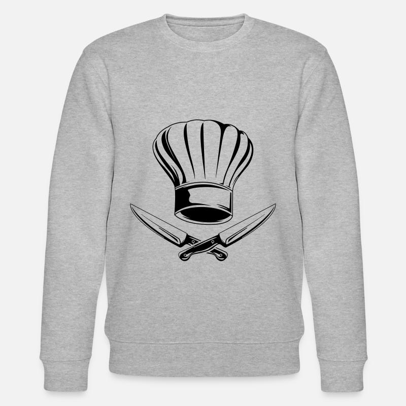 messer symbol kochmütze - Stanley/Stella Unisex Bio-Sweatshirt CHANGER  - Grau meliert