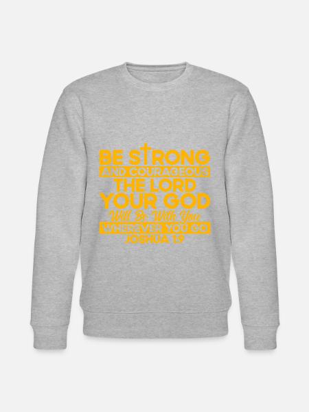 Bibelvers Inspirierend Jesus Gott Geschenk - Stanley/Stella Unisex Bio-Sweatshirt CHANGER - Grau meliert