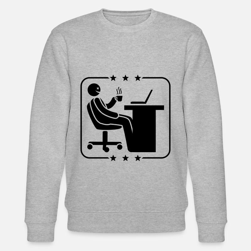 Chef Faul Boss Chillen - Stanley/Stella Unisex Bio-Sweatshirt CHANGER  - Grau meliert