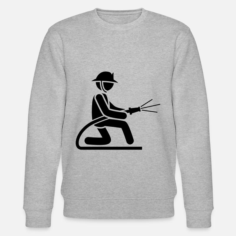 firefighter firefighter icon - Stanley/Stella CHANGER Unisex Organic Sweatshirt - heather grey