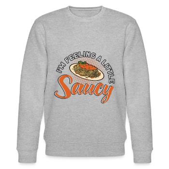 Noodles Noodle Lover Lasagna Spaghetti Gift - Stanley/Stella CHANGER Unisex Organic Sweatshirt - heather grey - Front - Nik (191cm) & Marisol (170cm)