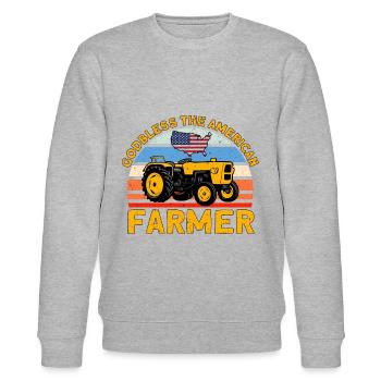 Traktor Viehzüchter Landwirt Geschenk - Stanley/Stella Unisex Bio-Sweatshirt CHANGER  - Grau meliert - Vorne - Nik (191cm) & Marisol (170cm)