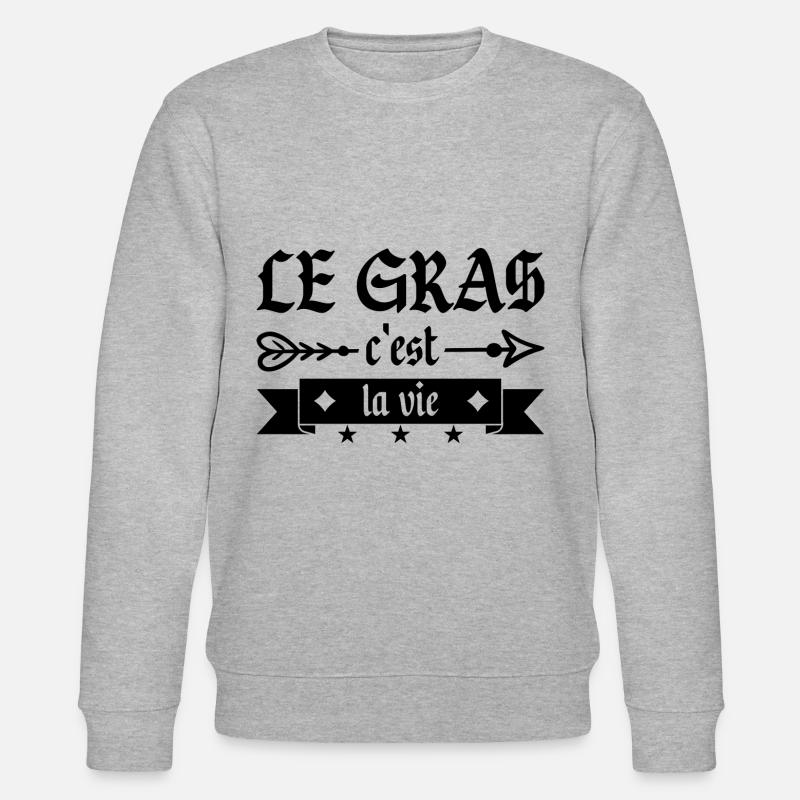 Fett ist Leben - Stanley/Stella Unisex Bio-Sweatshirt CHANGER  - Grau meliert