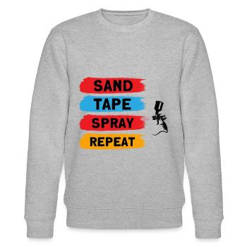 Vehicle Painters Grinding Adhesive Tape Spraying Wied - Stanley/Stella CHANGER Unisex Organic Sweatshirt - heather grey - Front - Nik (191cm) & Marisol (170cm)