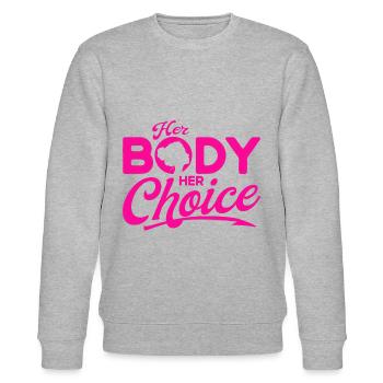 Rechte der Frauen Gleichberechtigung der Geschlech - Stanley/Stella Unisex Bio-Sweatshirt CHANGER  - Grau meliert - Vorne - Nik (191cm) & Marisol (170cm)
