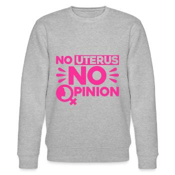 Rechte der Frauen Feministisch Ermächtigung Gesche - Stanley/Stella Unisex Bio-Sweatshirt CHANGER  - Grau meliert - Vorne - Nik (191cm) & Marisol (170cm)